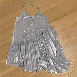 Intimately Free People Metallic Silver Dress L